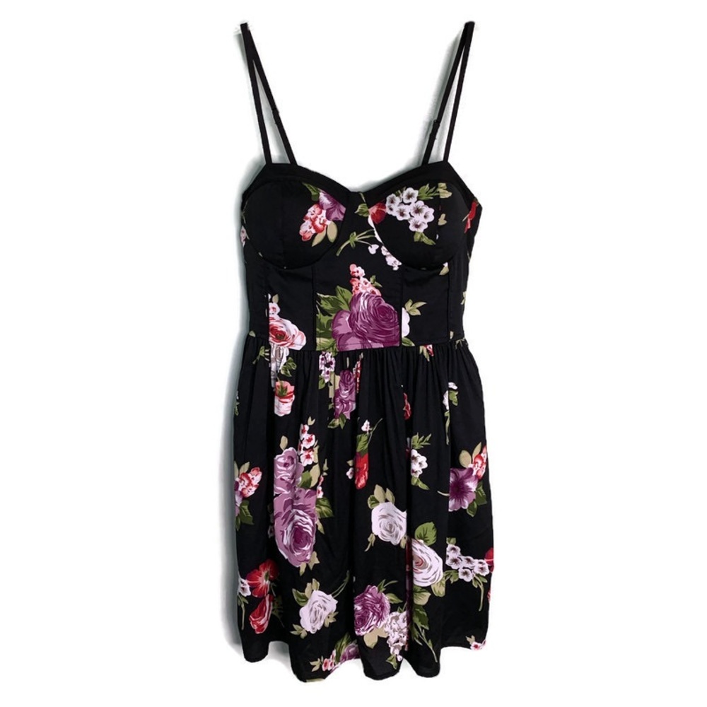 Band of Gypsies Black Floral Dress Small